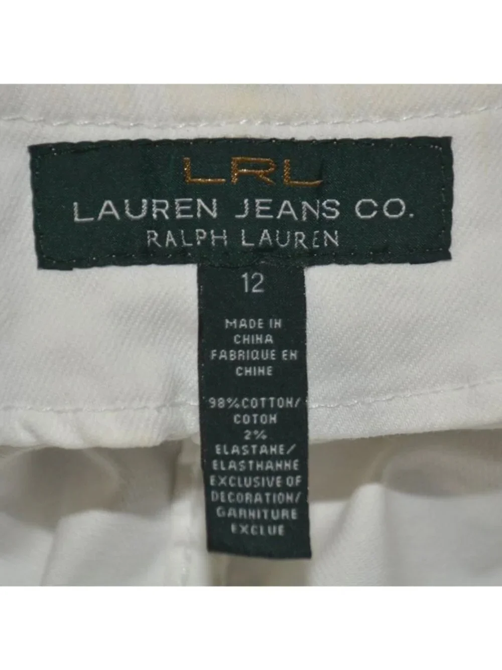 Ralph Lauren Jeans Co White Denim Ruffle Eyelet Lace Jacket Blazer Size 12 Boho - Picture 11 of 12